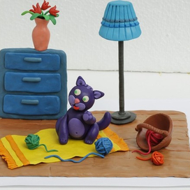 "Озорной котик" КНИГА "ПЛАСТИЛИН", СЕРИЯ "ПОДЕЛКИ", ИЗДАТЕЛЬСТВО "ЭКСМО".