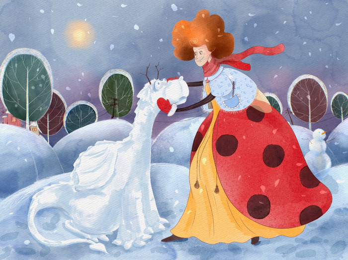 Иллюстрация для календаря 2024. Февраль 