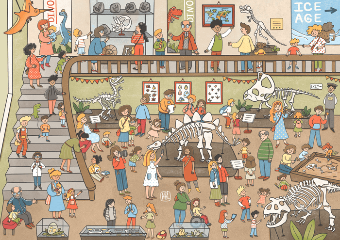 Виммельбух "В палеонтологическом музее"