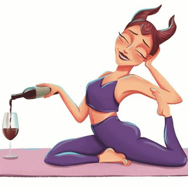 Разработка персонажа для сети клубов Wine&Yoga