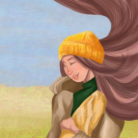 Девушка с багетом