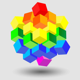 абстрактный объект по мотивам кубика Рубика 
