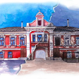 Иллюстрация-реставрация дома