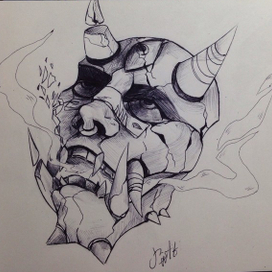 маска с дымом 