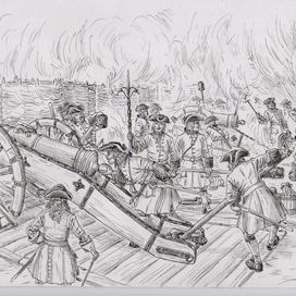 Осадная батарея.