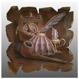 Панно.50х50.картон упаковочный,уголь,пастель,сепия,сангина,мел.