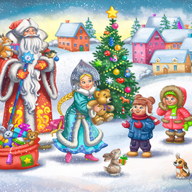 ПРОДАЕТСЯ. Новогодняя иллюстрация