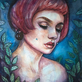 Девушка в листьях