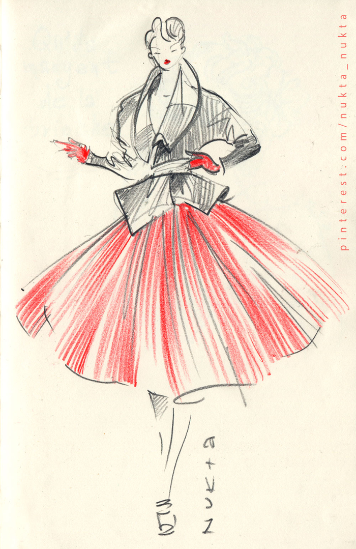 fashion sketch Dior