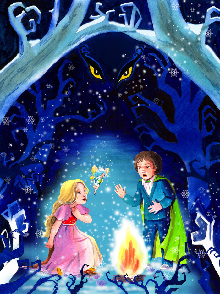 Обложка к книге Елены Пушкиной "Сон в новогоднюю ночь"