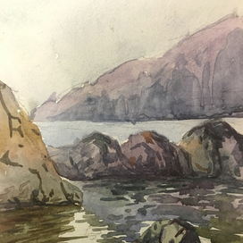 Этюд акварелью