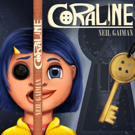 Обложка для книги "Коралина" (концепт-проэкт)