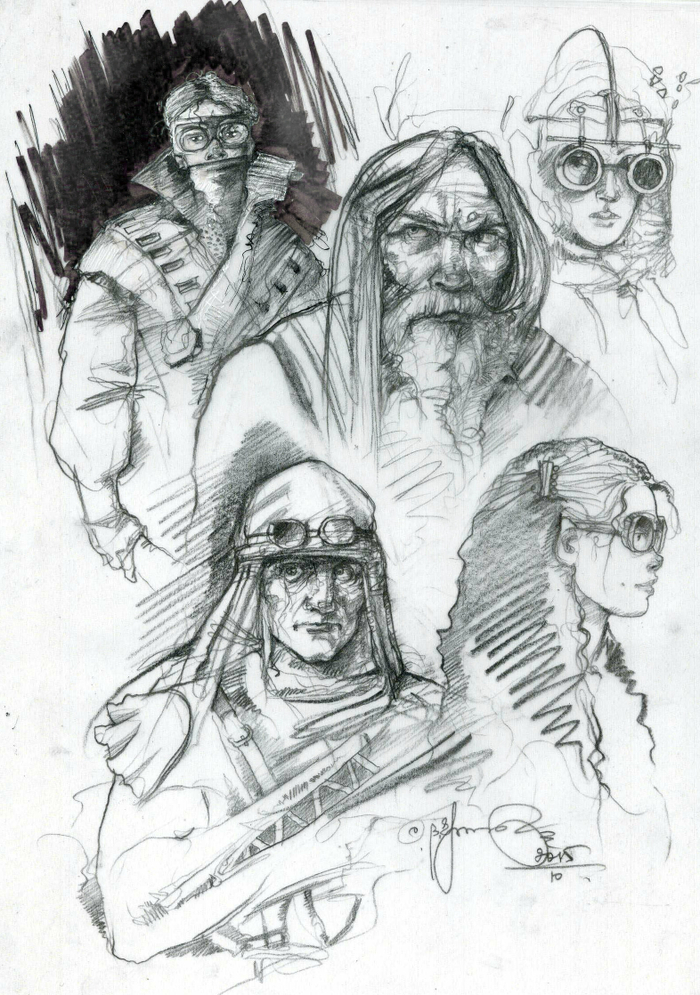 Author's illustration for the script, "My name is Dora." 2015. 