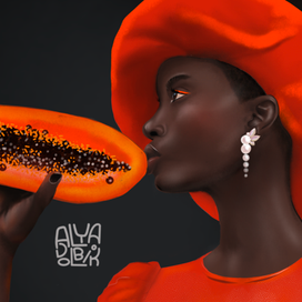 Девушка в красном