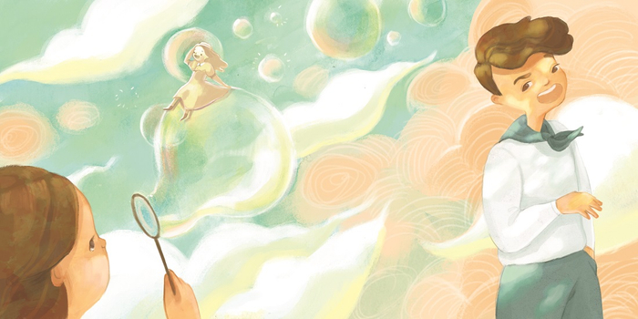 Детская иллюстрация. Разворот.