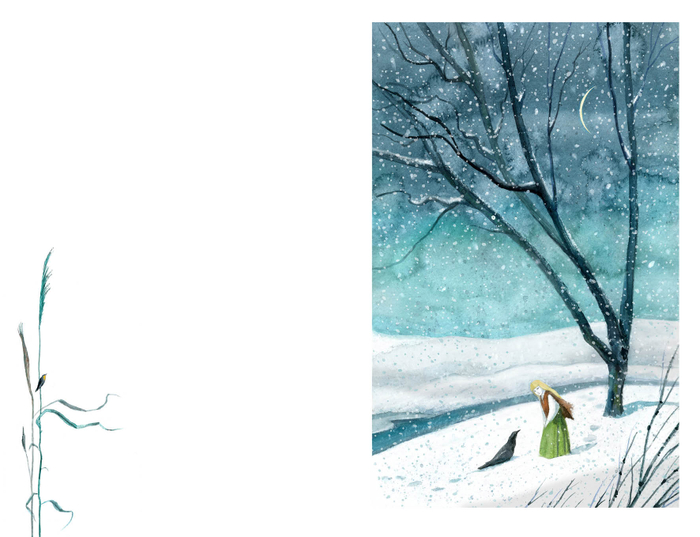 Иллюстрация к сказке Х. К. Андерсена "Снежная королева"