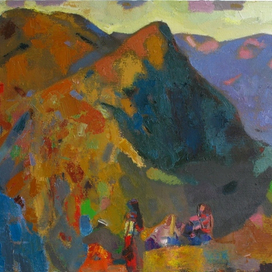 Сидя на высоком холме