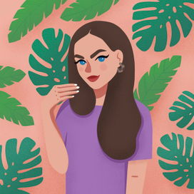 Настя в зелени