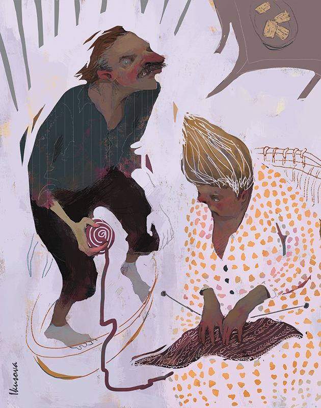 Рисунок по пьесе "Попугаи" Д.Нигро