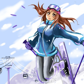 Зима в стиле аниме