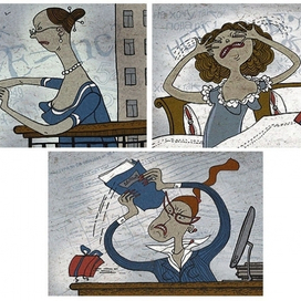 Серия иллюстраций для журнала TimeOut, Москва