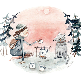 Чаепитие в лесу