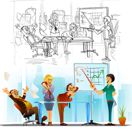 Business concept - sketch/vector
