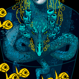 Bottle Lunar Sea dragon