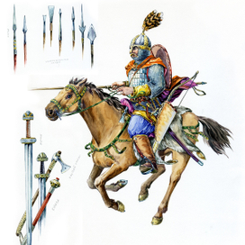 Конный дружинник Х век. 