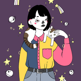 Портрет с котиком