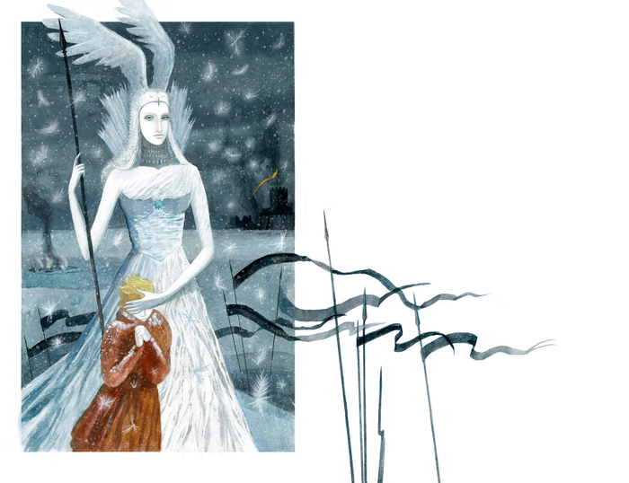 Иллюстрация к сказке Х. К. Андерсена "Снежная королева"