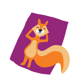 Белка на отдыхе 