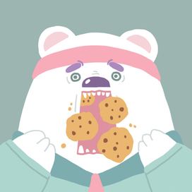 Мишка с печеньками