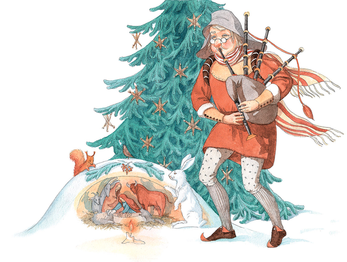 Волынщик. Из "Новогодней книги" Джанни Родари