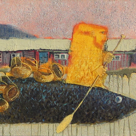 Продавец корзинок