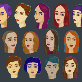 Наброски портретов персонажей