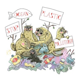 Остановите загрязнение океана пластиком.