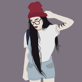 Девушка с татуировкой (стилизация)