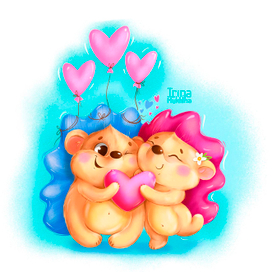 Влюблённые ёжики  