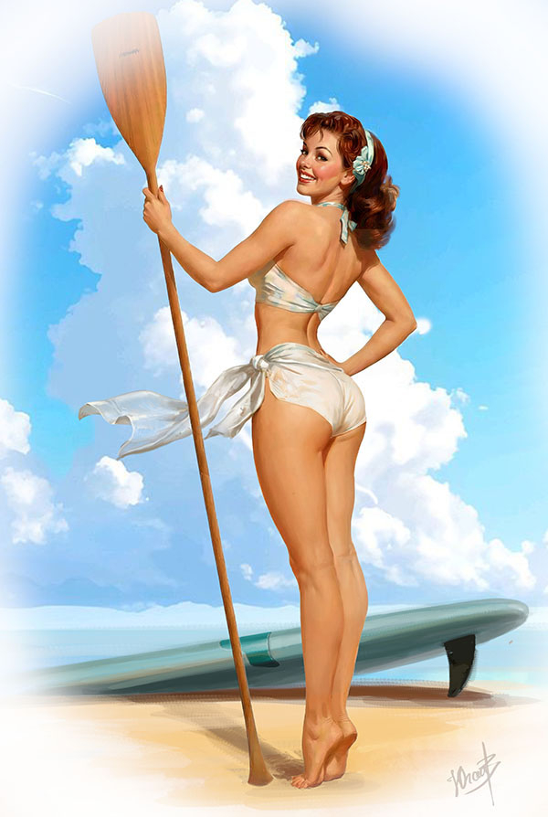 Девушка с веслом