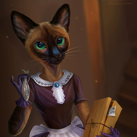 Кошечка и рыбка