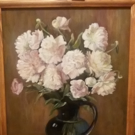 Натюрморт с пионами. 40*50