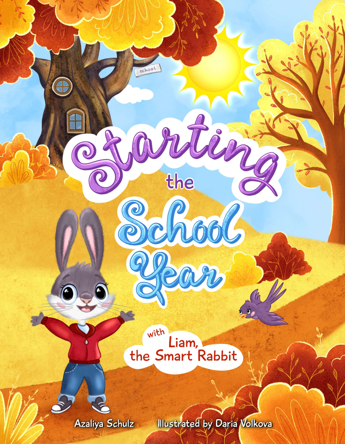 Иллюстрация для обложки детской книги «Starting new school year” Азалии Шульц