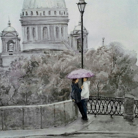 Под дождем.Санкт-Петербург.