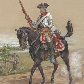 Рядовой Лейб-кирасирского полка  Саксония  1750-1756 год.
