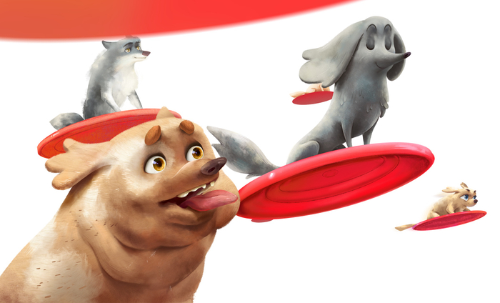 Собаки на тарелках