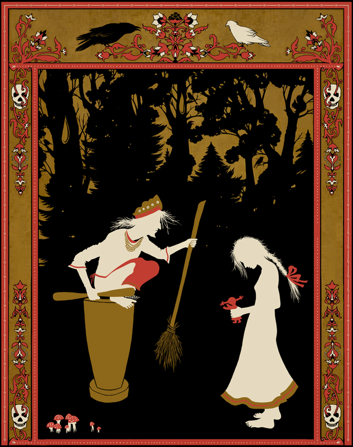 Иллюстрация к русской народной сказке "Василиса Прекрасная"