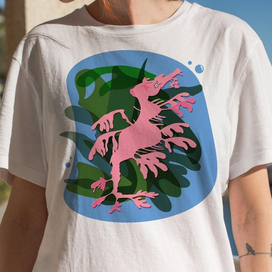 Принт морской конек