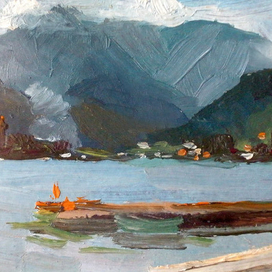 ,,Телецкое озеро.Алтай,,Этюд