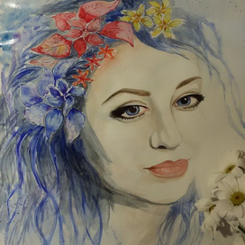 Акварельная фантазия. Русалка